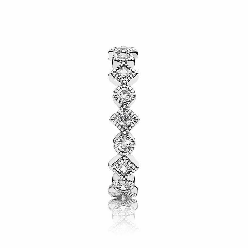 Pandora Alluring Brilliant Princess Promise Ring Silver Egypt MS2014789